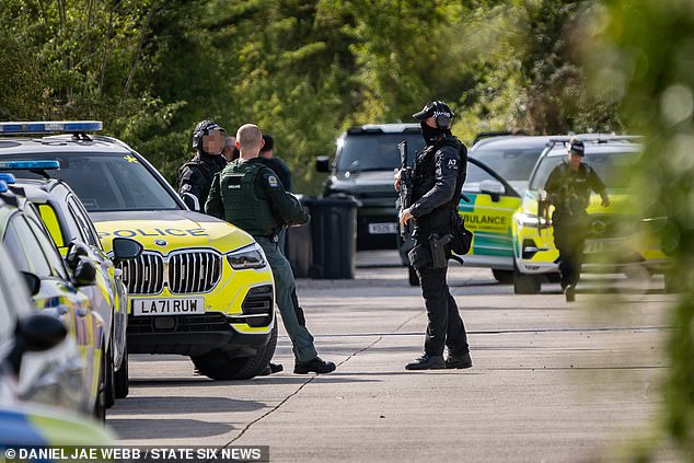 Man in his 30s is shot dead at traveller site in Wiltshire: Man in his 70s and woman in her 40s are arrested over 'murder'