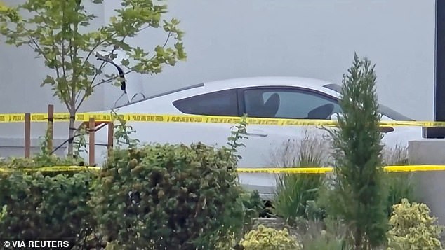 The gunman was seen exiting a white sedan in the drive-thru and firing off a barrage of shots, sending bystanders fleeing