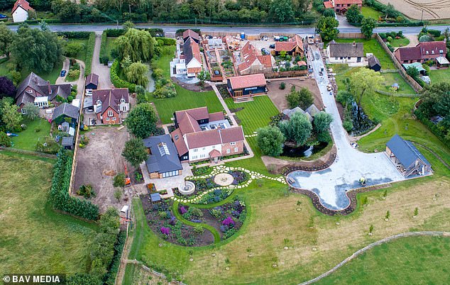 The Shape of You singer, 35, resides a short distance away in his residential Suffolk property (pictured), nicknamed 'Sheeranville'