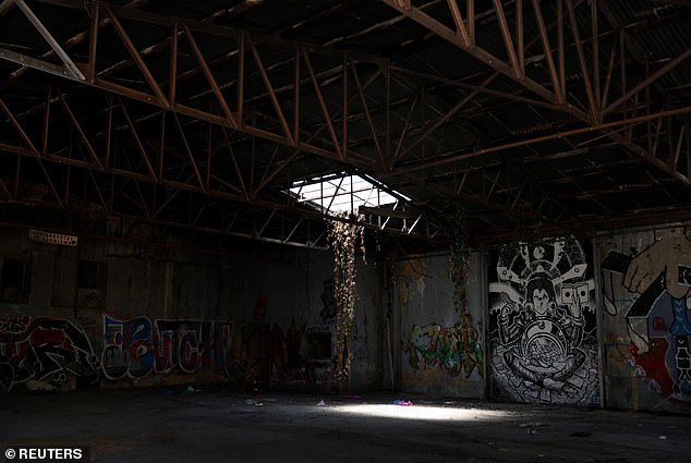 The abandoned building  in Athens where the body of Elisabeth Ross was found on July 18th