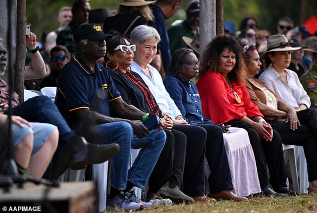 Penny Wong (centre) was the most senior government minister attending Garma Festival