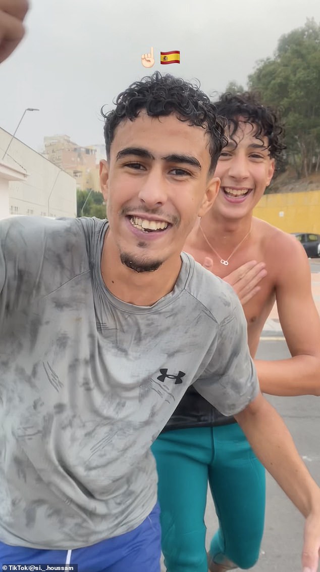 Other young men join the celebrations in the video which has amassed more than 200,000 views