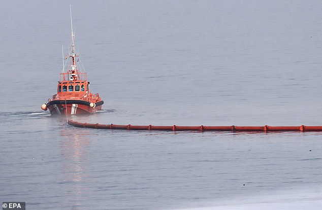 Spanish authorities have today put in place a floating containment barrier to stop any further illegal crossings into Ceuta via the sea