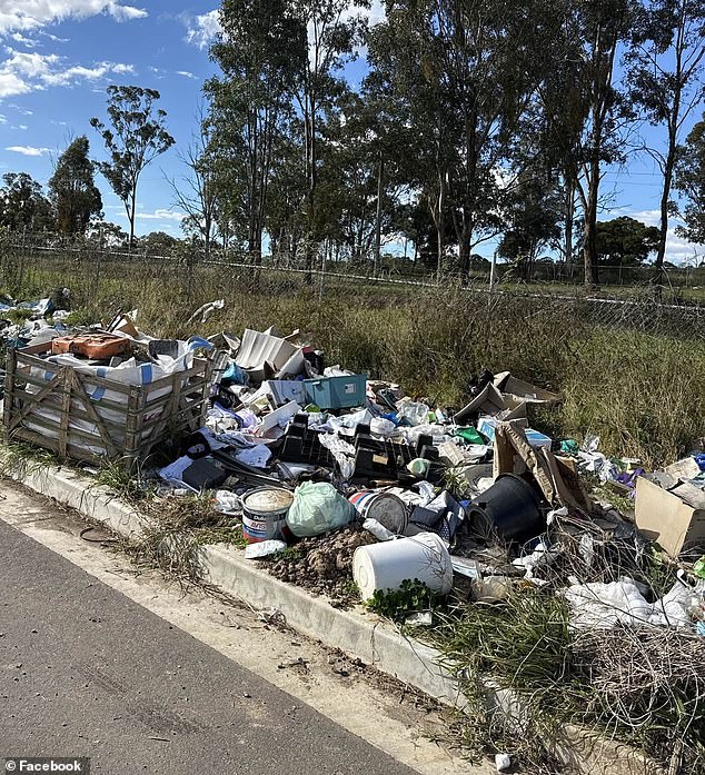 Outrage after suburb is turned into an illegal dumping ground as rubbish piles up on the roadside: 'Not the Australian way'