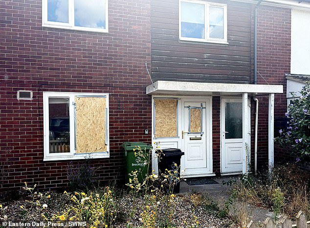 Doors and windows were smashed at properties as they called for the asylum seekers to 'get out'