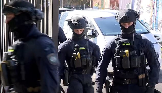 Riot squad officers were called in to track down the alleged attacker
