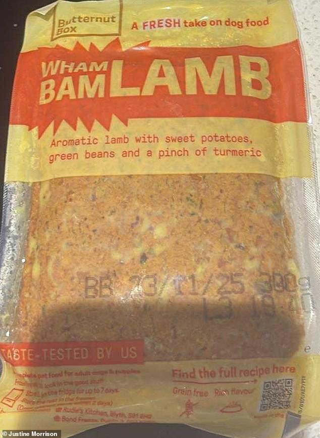 The dog food which frozen and microwaved before being fed to Joyce by the care worker