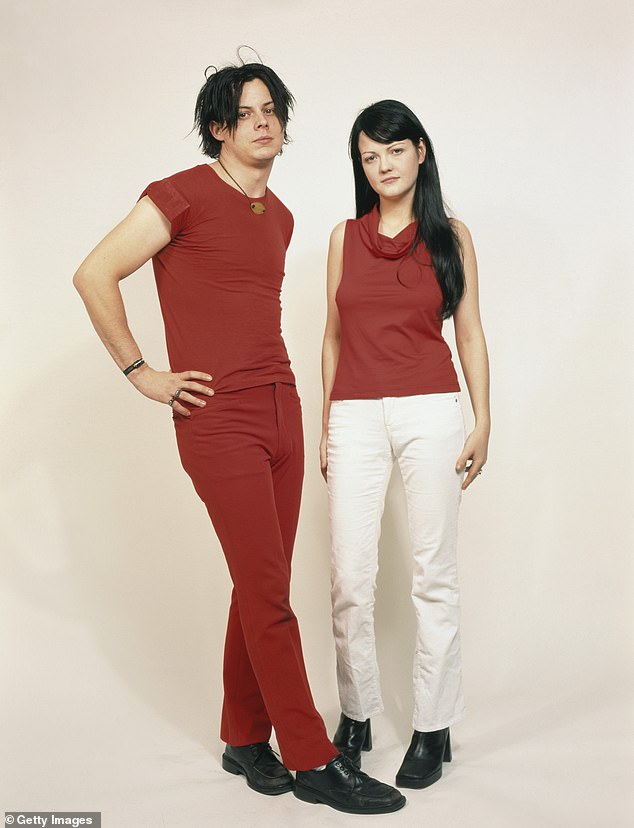 Meg is seen with White Stripes bandmate and former husband Jack White in 2002. The rockers were married between 1996 and 2000, but remained together as a band after their split - and achieved enormous success