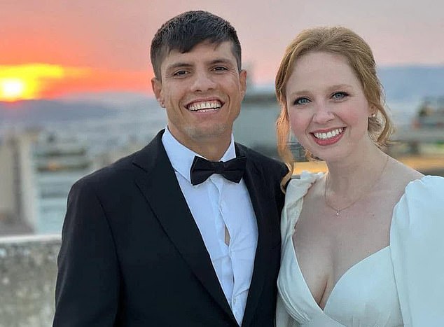 Ahmadzai pictured with his American wife Alaina Hall. Her testimony has been revealed for the first time