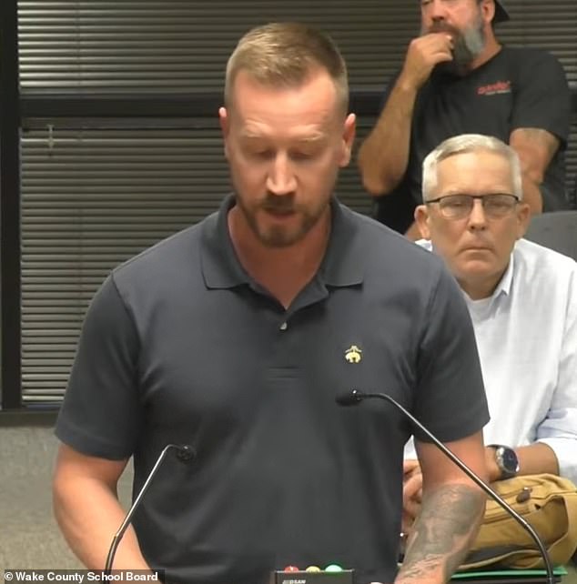 Parent Aaron Driver was angered he found out about the transgender teacher via social media and said students are coming home with uncomfortable questions about gender identity