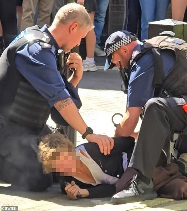 In fact, on Thursday, four men were allegedly stabbed by a female suspect (pictured), said to be homeless and from Romania, after she went on a rampage around Covent Garden