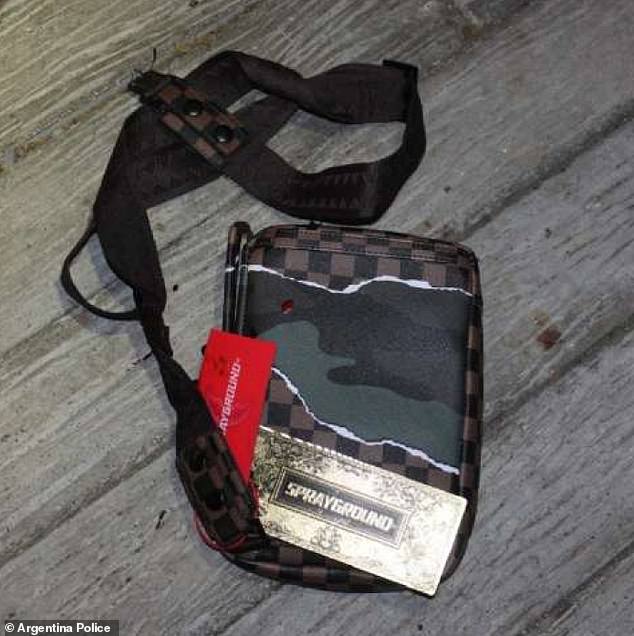 Liam's crossbody bag was found at the scene of his death, after he plunged from the balcony