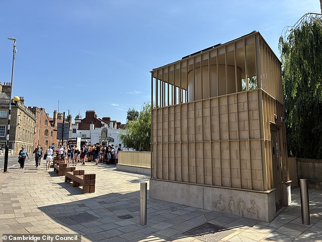 The public toilets sit on Silver Street, opposite Queens' College at the University of Cambridge