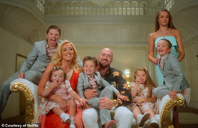 Fury and his wife, Paris, share seven children - three daughters and four sons