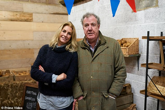 Mr Clarkson, whose partner Lisa Hogan (pictured) works in Diddly Squat's shop, told The Times in 2021 avoiding inheritance tax was 'the critical thing' in his decision to buy the farm