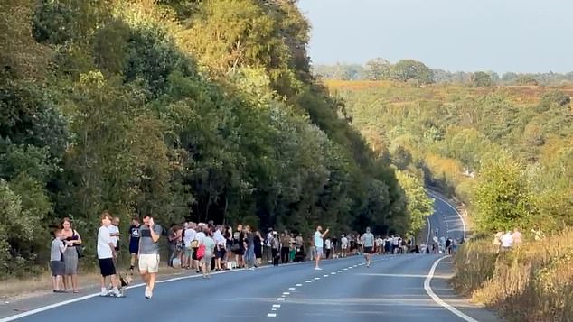 Hundreds of drivers lined the dual carriageway as police worked out how to evacuate them