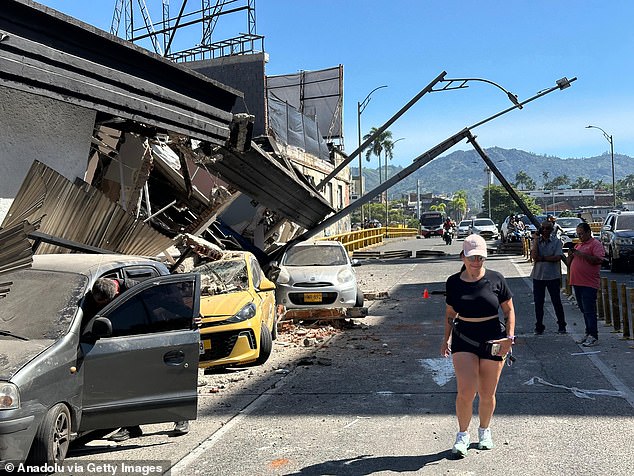 Colombia's geological service said the magnitude of the quake, which struck at 7.30am local time (1.30pm UK time), was 7.4