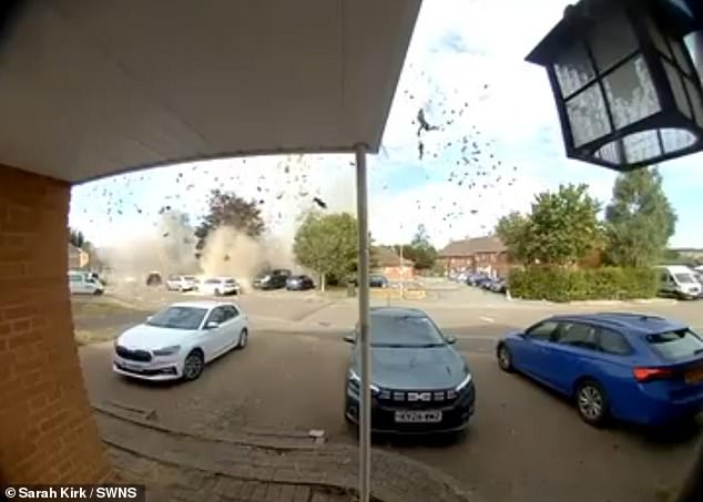 A witness described the explosion as 'very scary' and said the home was 'almost completely demolished'