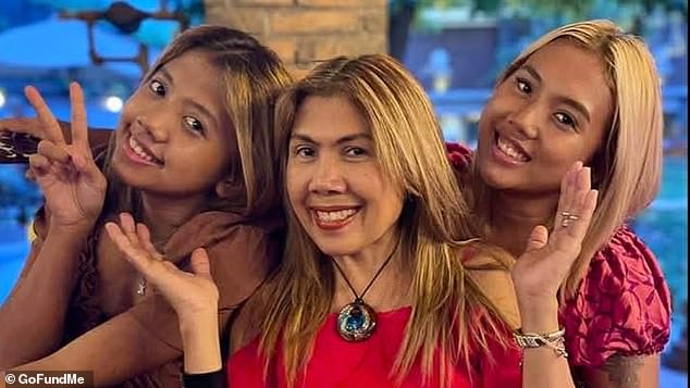 Mother-of-two Eva Lasrini (pictured, centre) was found dead by a road in Little River, Victoria, after moving to Melbourne for love