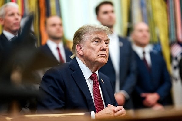 President Donald J. Trump makes an announcement on American nuclear innovation, Friday, July 24, 2026, in the Oval Office. (Official White House photo by Molly Riley)