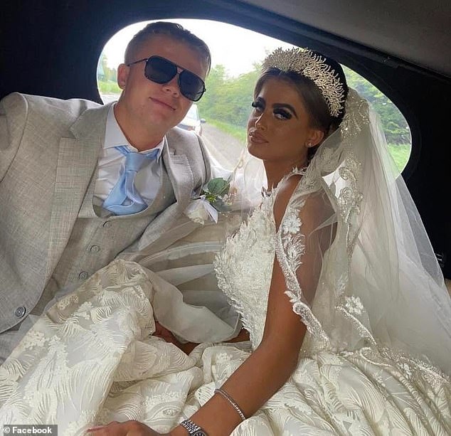 Mr Hanrahan on his wedding day. After his death, his wife Roseann posted on social media: 'My beautiful husband. I love you so much.'