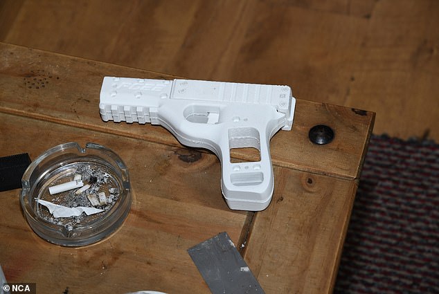 An image of a 3D printed gun part released by the National Crime Agency following the sentencing