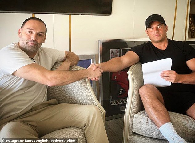 The notorious Irish drug dealer pictured with James English, who hosts The Anything Goes Podcast Show