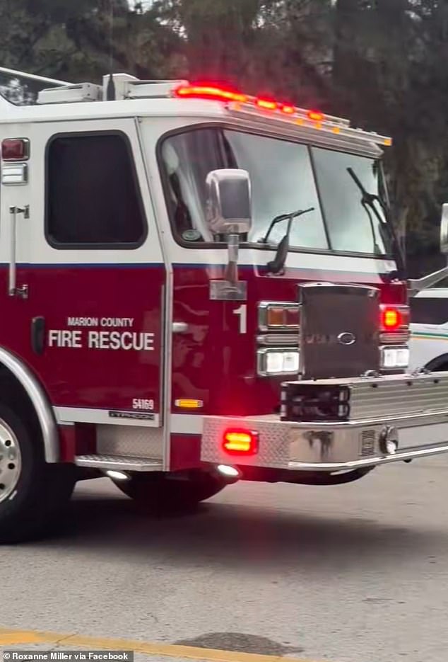 First responders met the family at the scene and took the injured woman to the hospital