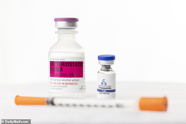 Nasr died while taking Tirzepatide, pictured, a popular weight loss shot