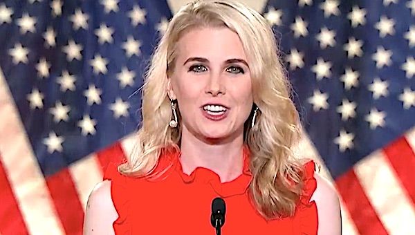 Natalie Harp, a bone-cancer survivor, speaks at the Republican National Convention on Monday, Aug. 24, 2020 (RNC video screenshot)