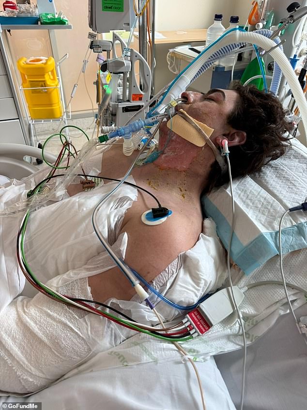 A fundraiser for Mr Perrem's (above) recovery has raised more than $47,000