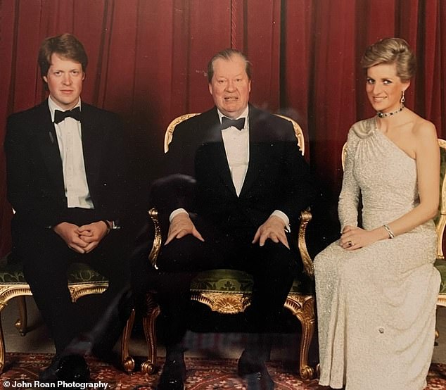 Earl Spencer with his father Viscount ('Johnnie') Spencer and sister Princess Diana in 1989