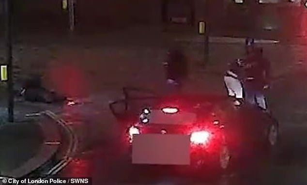 A man was stabbed twice in the buttocks and had his £400 Citizen watch stolen in the first robbery, while a woman was kicked in the head and a second man was robbed of his £200 Bulova watch