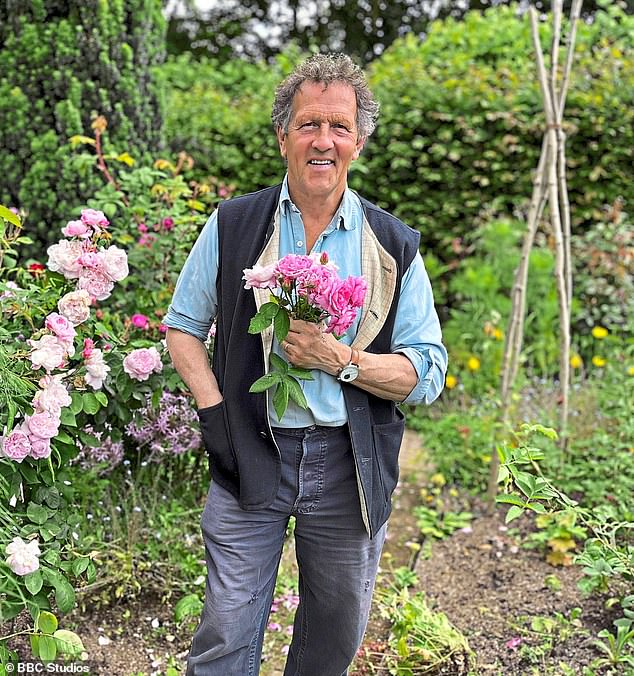 Monty Don, pictured in March this year, has been presenting Gardener's World since 2003 - he is pictured here in his Cottage Garden at Longmeadow, Herefordshire, in June 2024