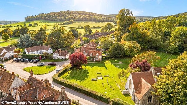 An aerial view of the stunning countryside where the nineties sitcom, The Vicar of Dibley, was set