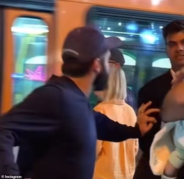 He initially shoved Niemi during the initial encounter, telling him: 'F**k you'