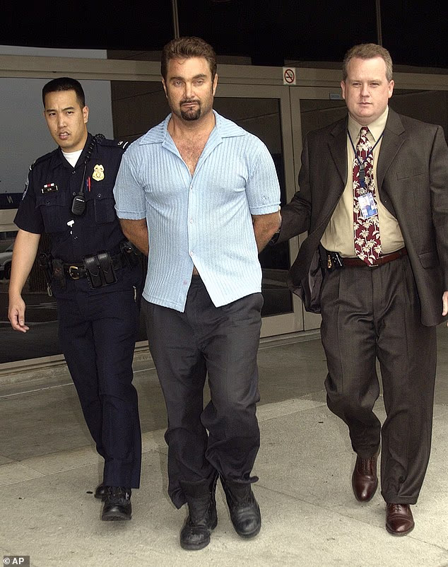 Luster, pictured during his 2003 arrest, was released from prison last week after he was convicted of drugging and raping three women at his Ventura County beachfront home