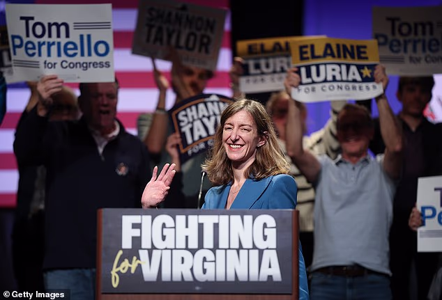 Virginia's 2nd District's Republican Jen Kiggans is one of the incumbent Red districts now considered Lean Democrat