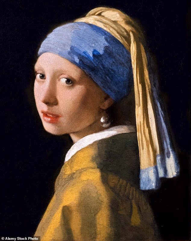 Johannes Vermeer, Girl with a Pearl Earring, on display in the Mauritshuis, The Hague, Netherlands