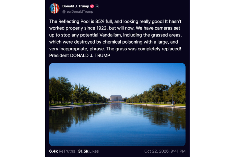 Donald Trump Truth Social post