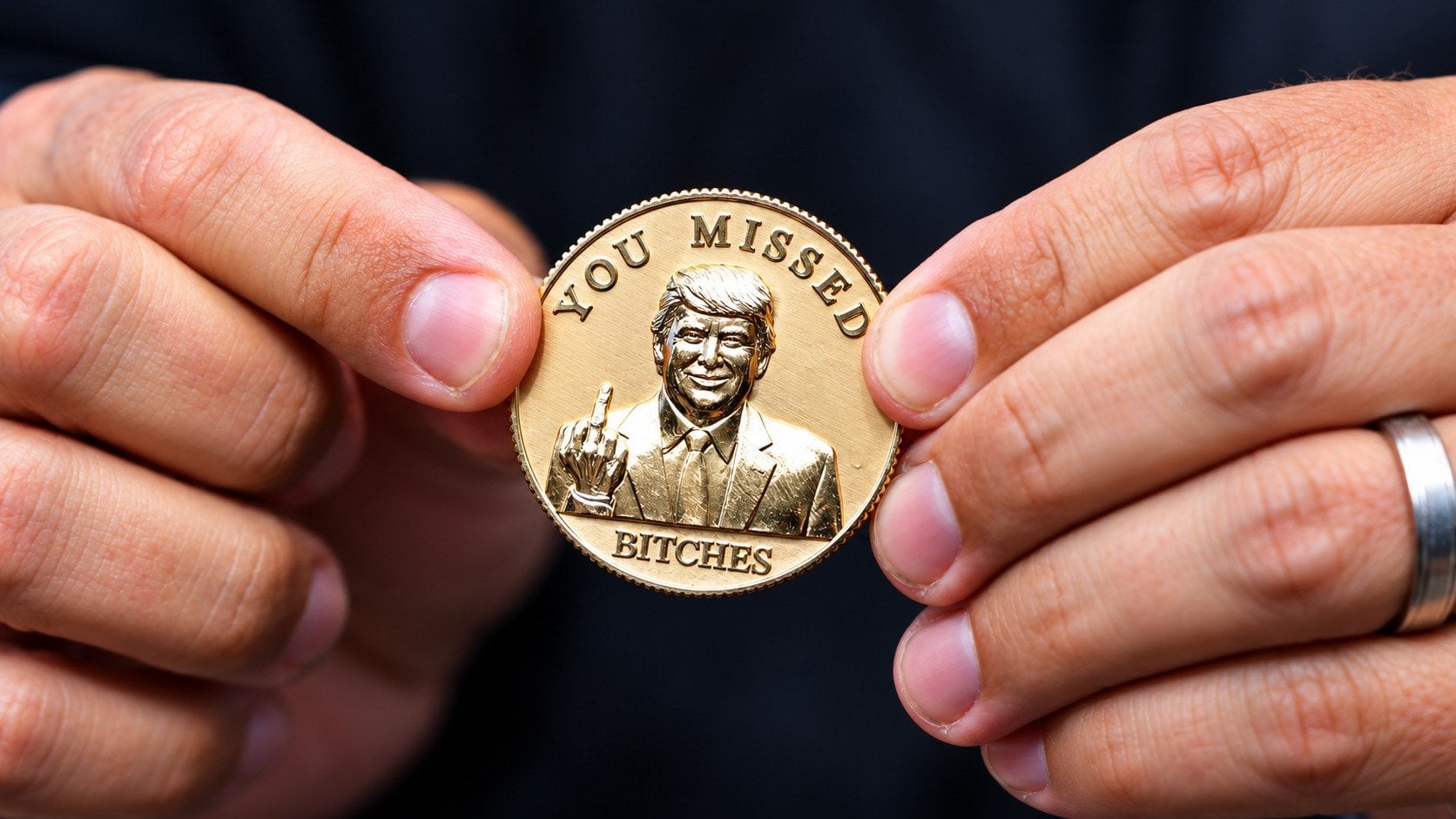 SEE IT: Ron Desantis Gifts President Trump Profane Assassination Coin To Welcome Him Back Home To Florida