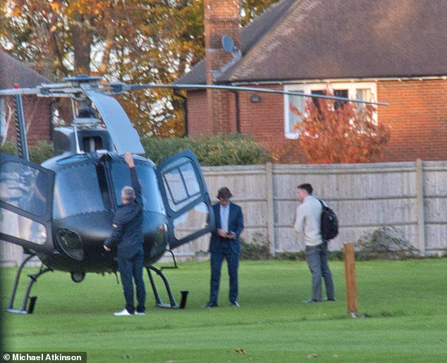Tom Cruise is pictured in 2025 after arriving by helicopter to the annual event in East Grinstead