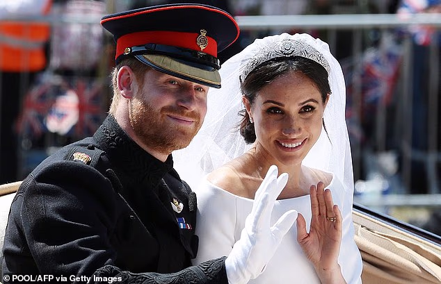 Prince Harry and Meghan Markle after their wedding ceremony in Windsor in May 2018