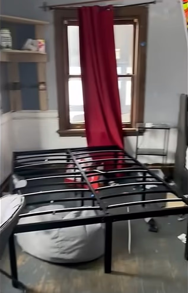 This is the room in the Chi Phi fraternity house where Doe alleges she was sexually assaulted and exploited by seven men on October 19, 2024