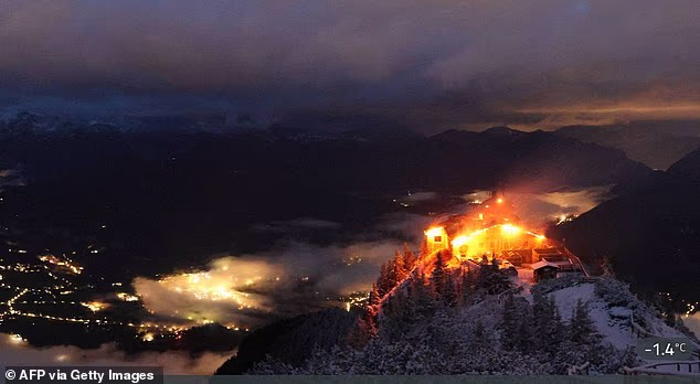 Video grab taken from the webcam of the mountain guesthouse Kehlsteinhaus, known as the Eagle's Nest, formerly Adolf Hitler's mountain retreat, on early October 24, 2026