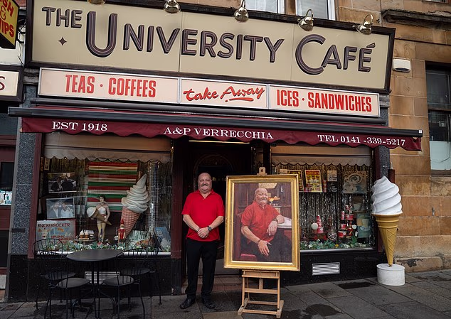 The University Cafe in Glasgow was first opened by Gino's grandfather Pasquale in 1918