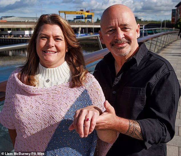 Angela Harsanyi and Gian Perroni found love after being stuck in Belfast amid the delays to the departure of Odyssey cruise ship, getting engaged in September 2024