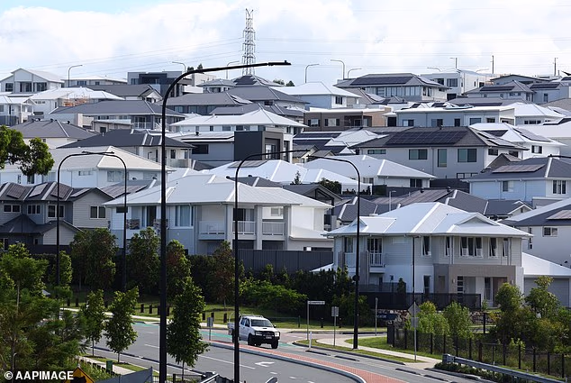 Albo encouraged Australians to use the five per cent deposit scheme to buy properties, then changed the investment settings underpinning demand for those very same properties. (McMansions on the Gold Coast are pictured)