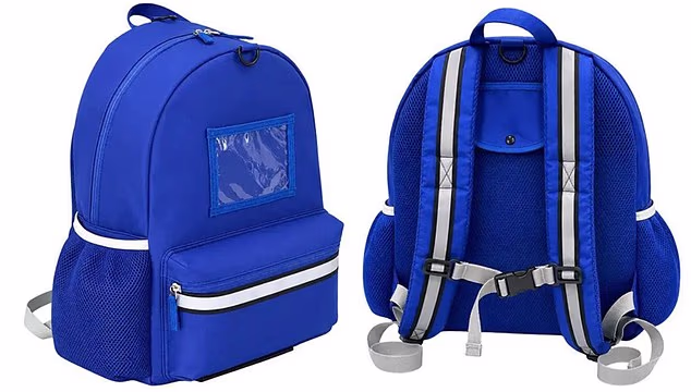 A sample of the schoolbags planned for Primary One pupils starting next August