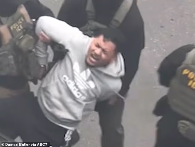 The incident occurred when several federal agents arrested an unknown man who screamed as they tried to get him into a car. He was the only one detained during the incident